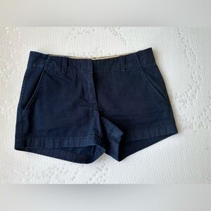 J. Crew Navy Blue Chino Shorts Womens Size 2